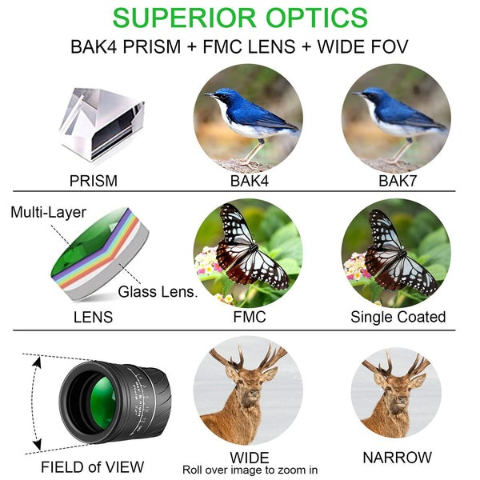 🔭 16X52 Professional High-Power 🔍 High-Definition Low-Light Night Vision Monocular Telescope🌙