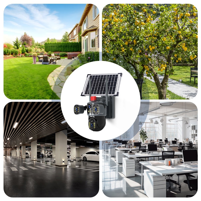 💥2025 New Hot Sale🎥 Triple-Lens Solar 360° Dome Camera✈️