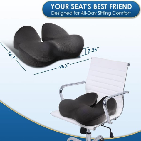 ⏰ Today Only – 49% OFF 🎁 Ergonomic Memory Foam Seat Cushion
