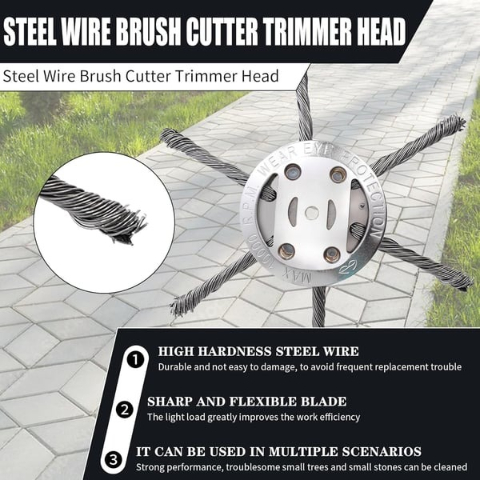 🔥BUY 2 GET 1 FREE 👨‍🌾6 inch Steel Wire Brush Cutter Trimmer Head