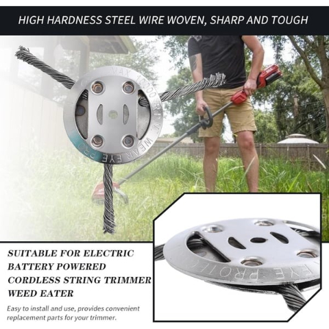 🔥BUY 2 GET 1 FREE 👨‍🌾6 inch Steel Wire Brush Cutter Trimmer Head