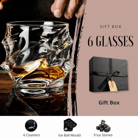 🥃 Japanese Crystal Whisky Glass Set ✨ Ultimate Gift Bundle Experience 🎁