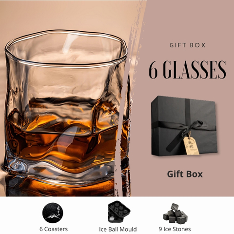 🥃 Japanese Crystal Whisky Glass Set ✨ Ultimate Gift Bundle Experience 🎁