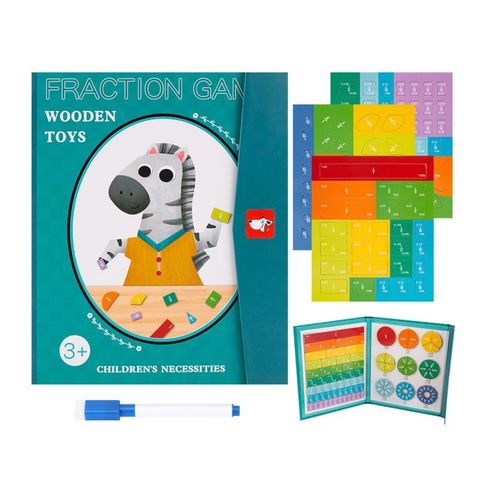 Montessori™ Magnetic Fraction Puzzle Book | Hands-On Math Learning Toy for Kids
