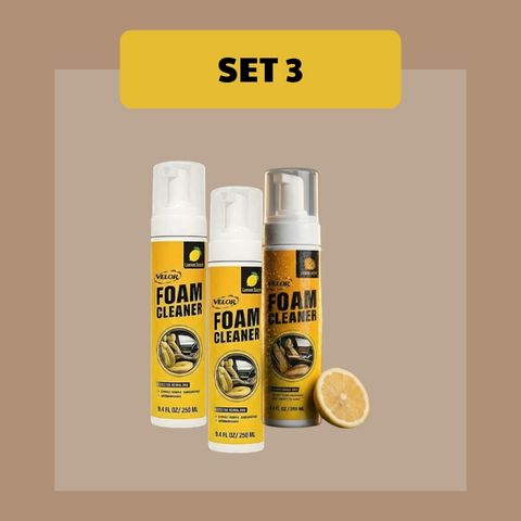 Velor™ FoamLux Interior Cleaner | Silicone-Free Deep Clean & Gloss Protection for Every Surface