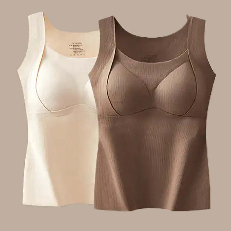 🎉Hot Selling Thickened Warm Tank Top with Shelf Bra