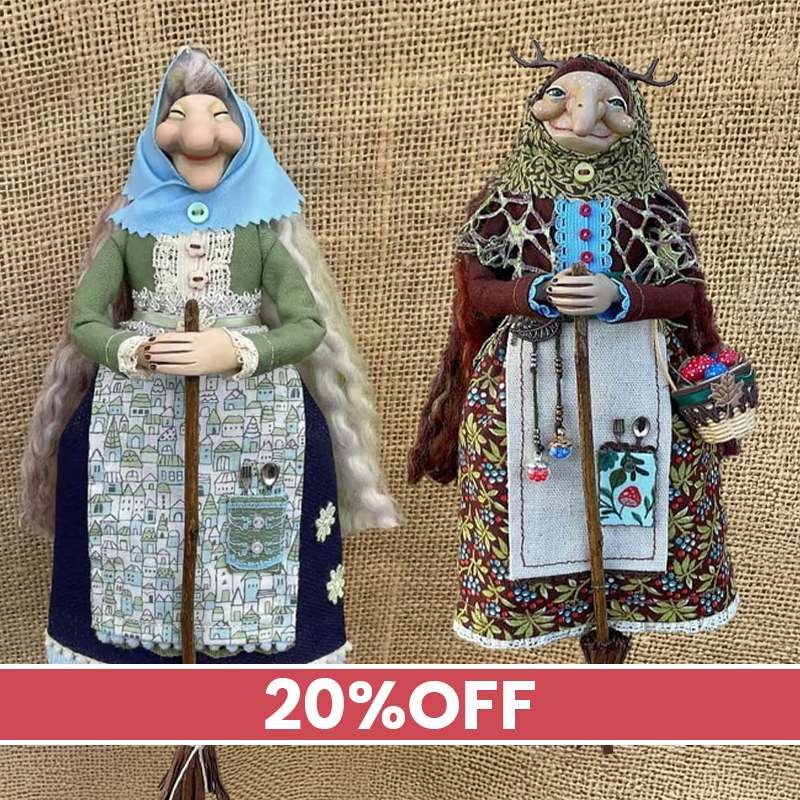 🎁 Mother’s Day Sale 40% OFF - 🔥 Handmade Kitchen Witch Doll