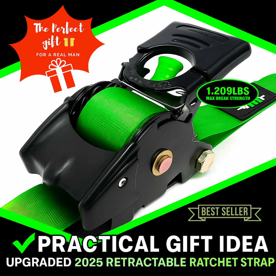 🎁Black Friday Deal – Upgraded 2025 Retractable Ratchet Strap (Perfect Gift for Men ❤️)