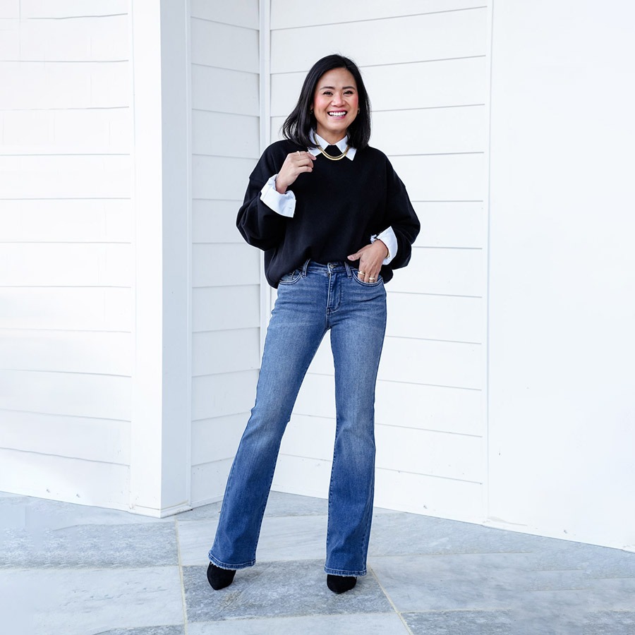 Mid Rise Thermal Bootcut Jeans 🔥