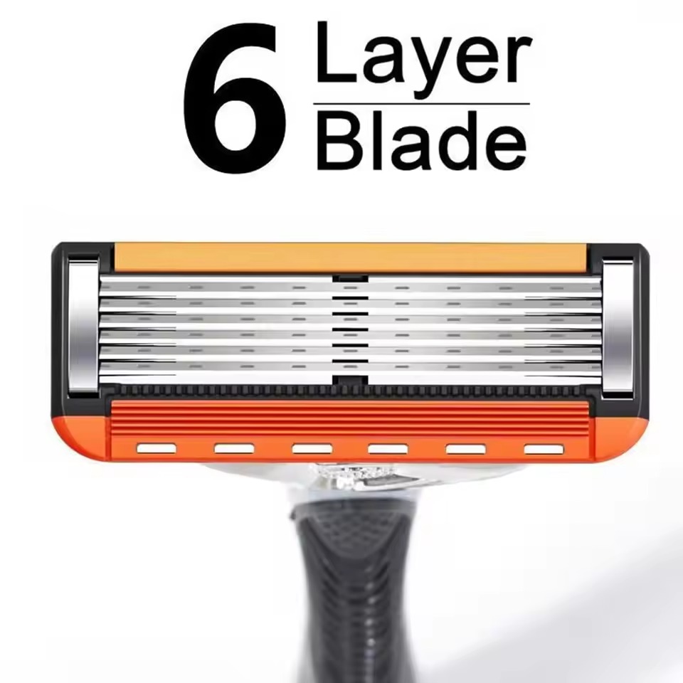 48-Piece Double Edge Safety Razor Blades Set with Free Handle,Ultra Sharp Long