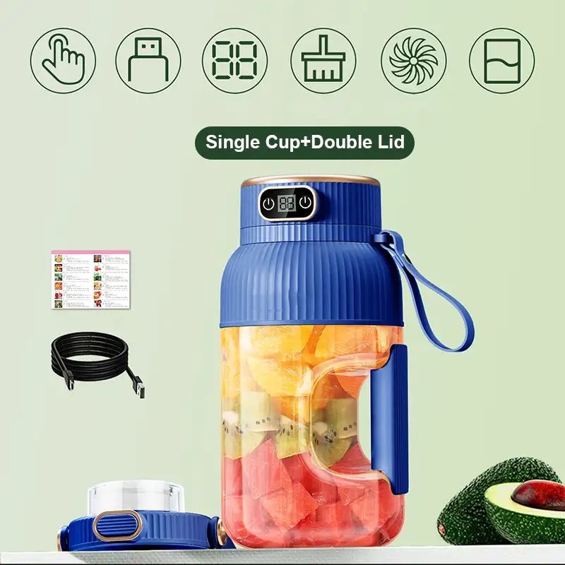 🎁NEW YEAR HOT SALE 50% OFF🍊Multifunctional Portable Juicer Cup With Digital Display