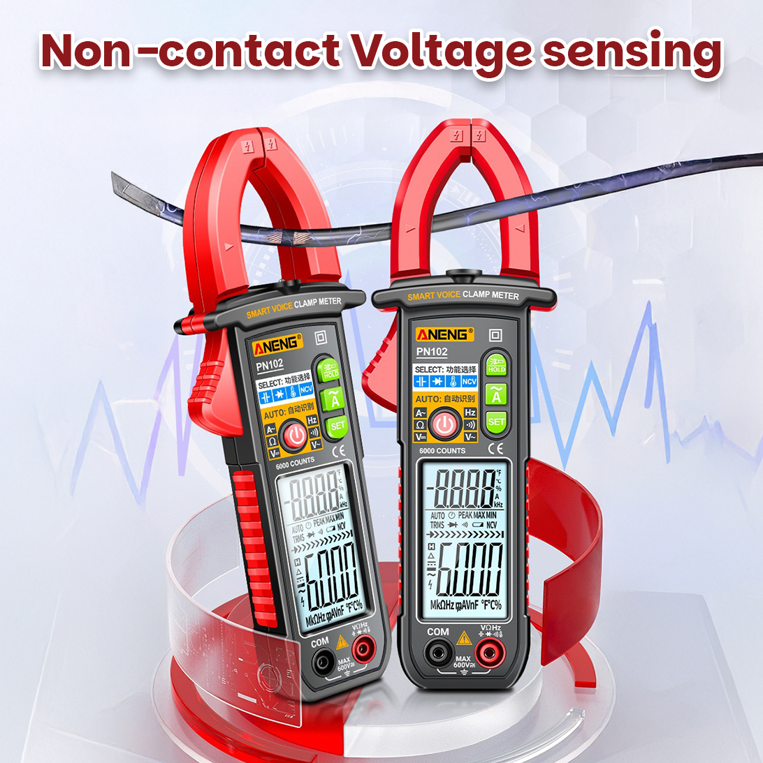 Intelligent voice-controlled clamp multimeter tester