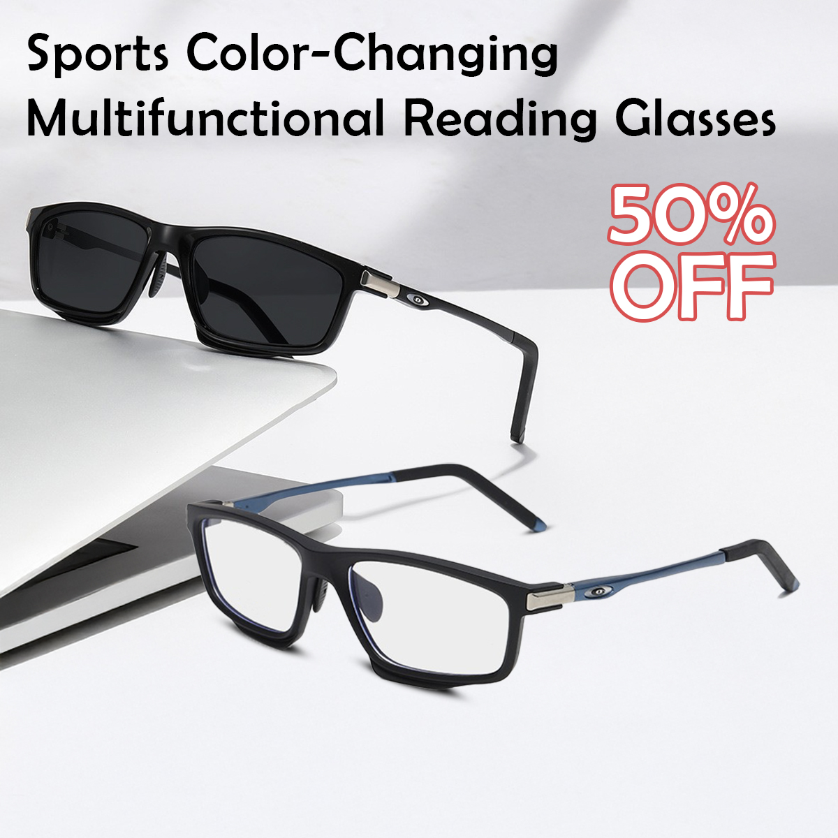 🎅 Early Christmas Sale - 49% OFF 🎁 Sports Color-Changing Multi-Focal Reading Glasses