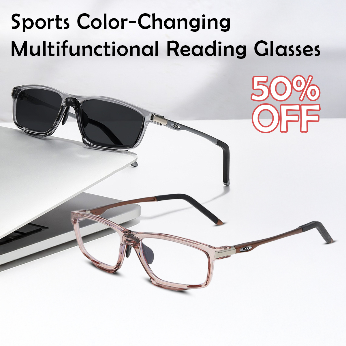 🎅 Early Christmas Sale - 49% OFF 🎁 Sports Color-Changing Multi-Focal Reading Glasses