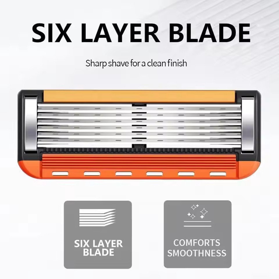 48-Piece Double Edge Safety Razor Blades Set with Free Handle,Ultra Sharp Long
