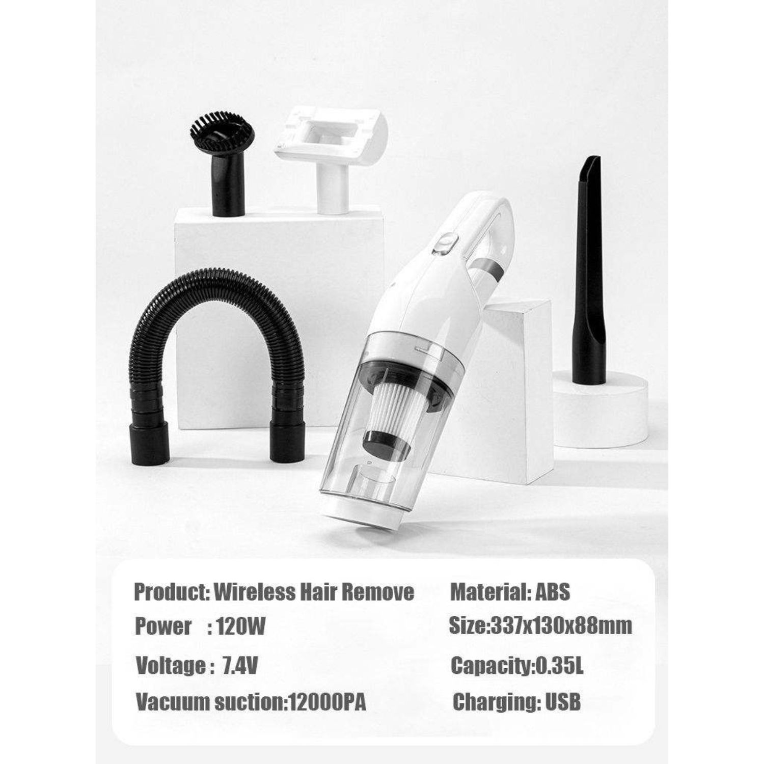 MOCATT 2-in-1 Cordless Vacuum: Lightweight, powerful suction, easy to use, ideal for home and car cleaning.