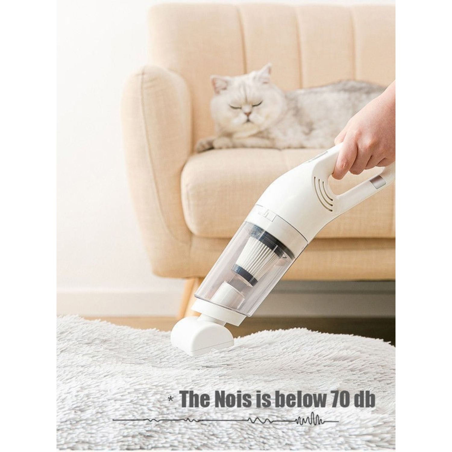 MOCATT 2-in-1 Cordless Vacuum: Lightweight, powerful suction, easy to use, ideal for home and car cleaning.
