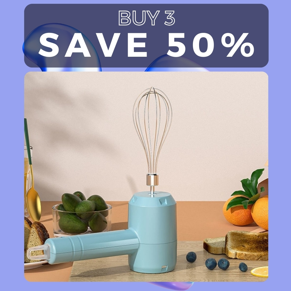 🍰 Mini Electric Handheld Whisk – Wireless Mixer for Effortless Egg & Cream Blending! 🥚✨