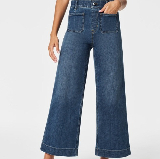 🔥Last Day 50% OFF🔥Tummy Control Cropped Wide-Leg Jeans