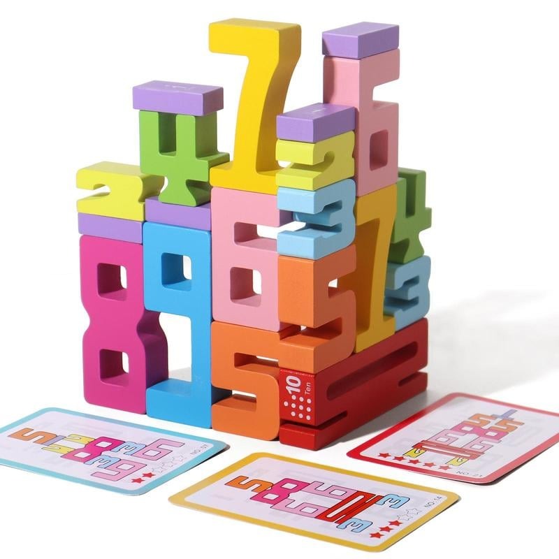 Wooden Number Building Block (1 Box)