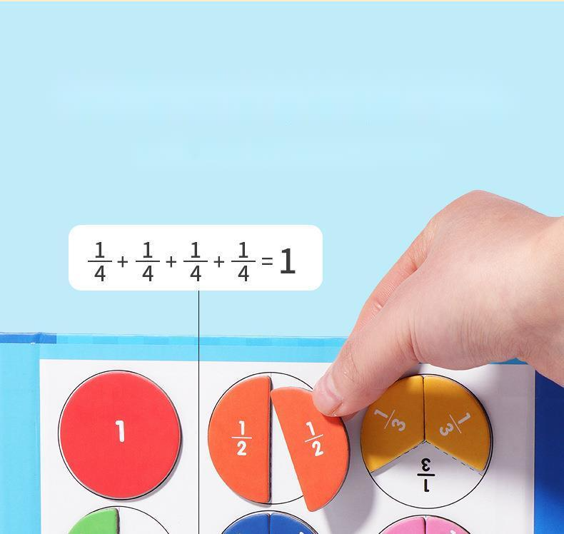 Montessori™ Magnetic Fraction Puzzle Book | Hands-On Math Learning Toy for Kids