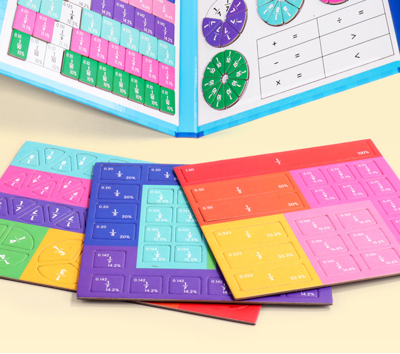 Montessori™ Magnetic Fraction Puzzle Book | Hands-On Math Learning Toy for Kids