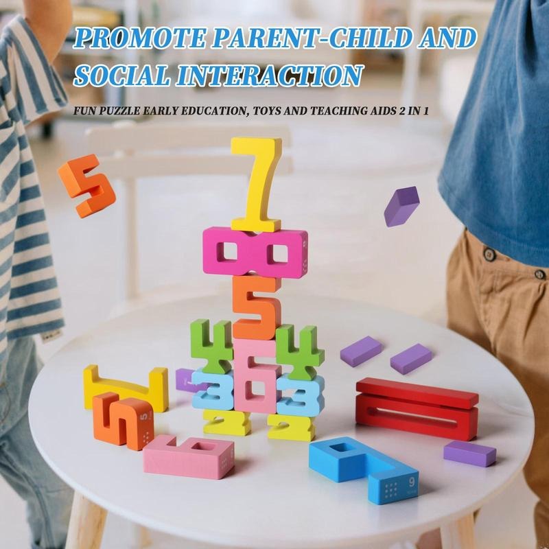 Wooden Number Building Block (1 Box)
