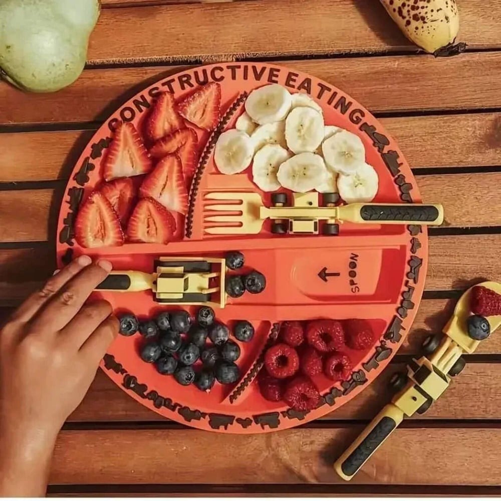 🔥LAST DAY 49% OFF - Creatively Kids Eating Plate and Utensils Set