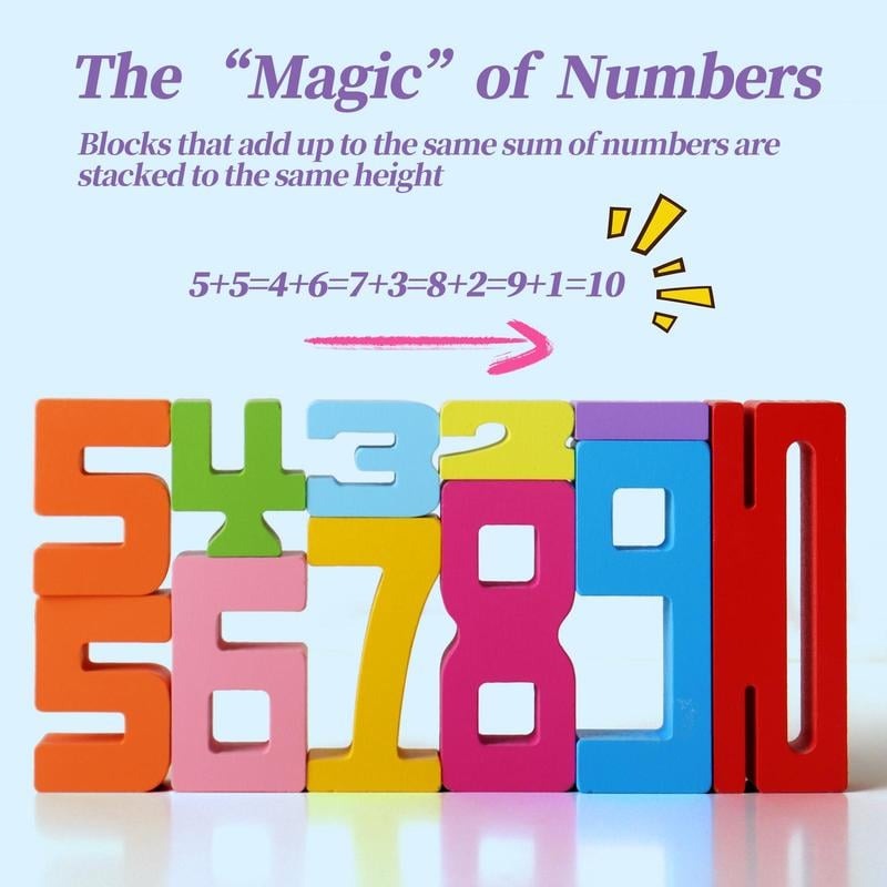 Wooden Number Building Block (1 Box)