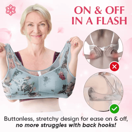 ElleBloom - Last day 80% OFF - 2024 Lace Buttonless Comfortable Bra