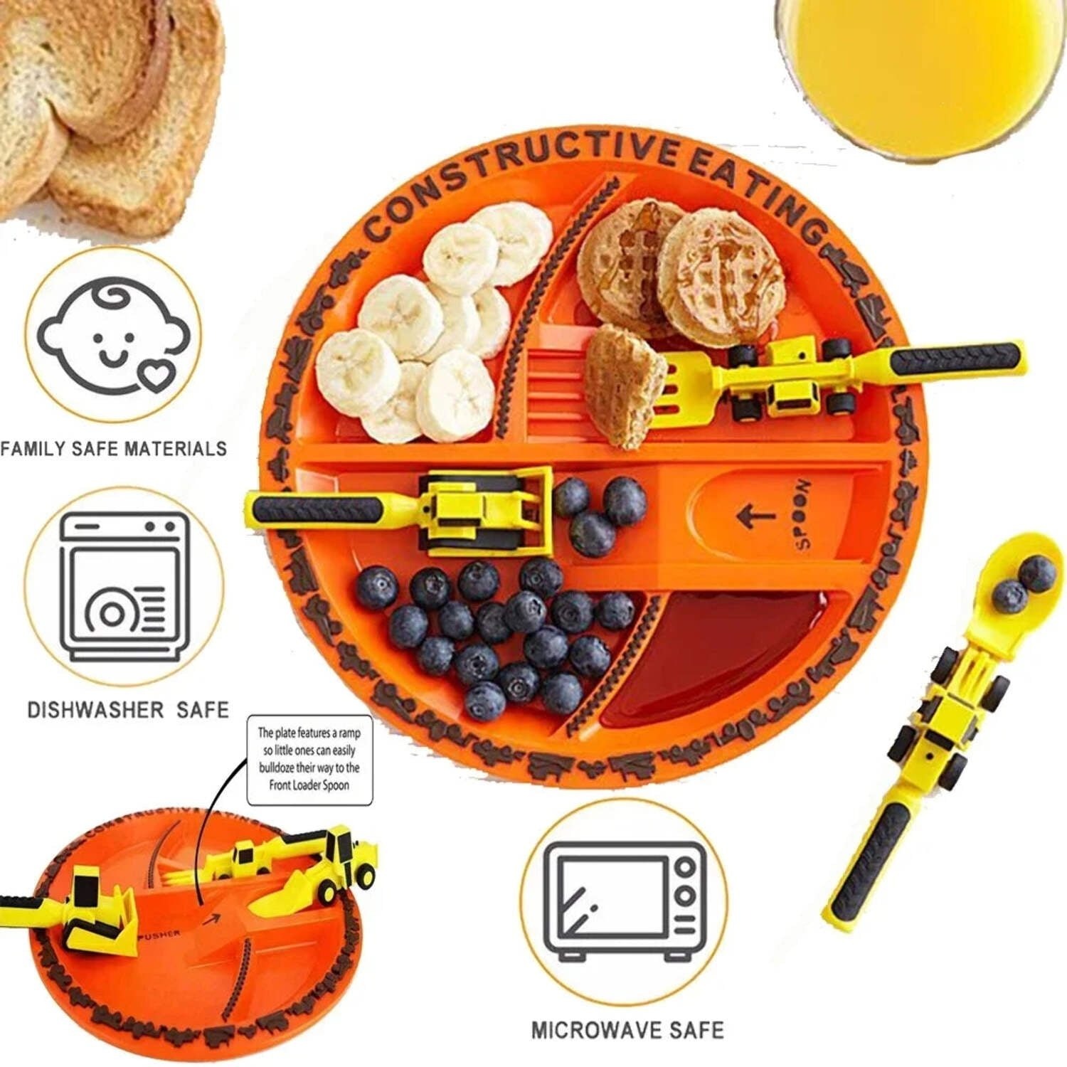 🔥LAST DAY 49% OFF - Creatively Kids Eating Plate and Utensils Set