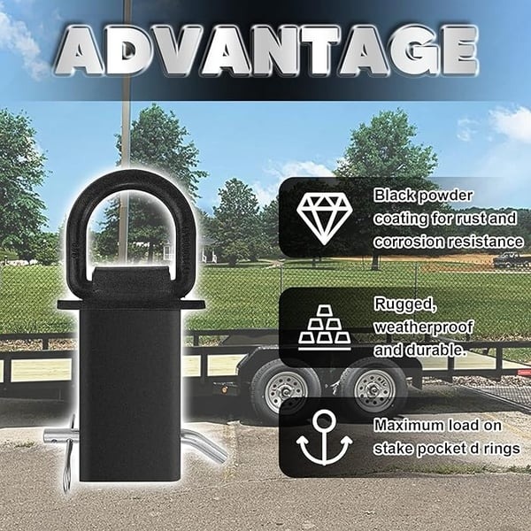 🚗 LAST DAY 49% OFF 🔥 Heavy-Duty Removable D-Ring Tie Down for Utility Trailers