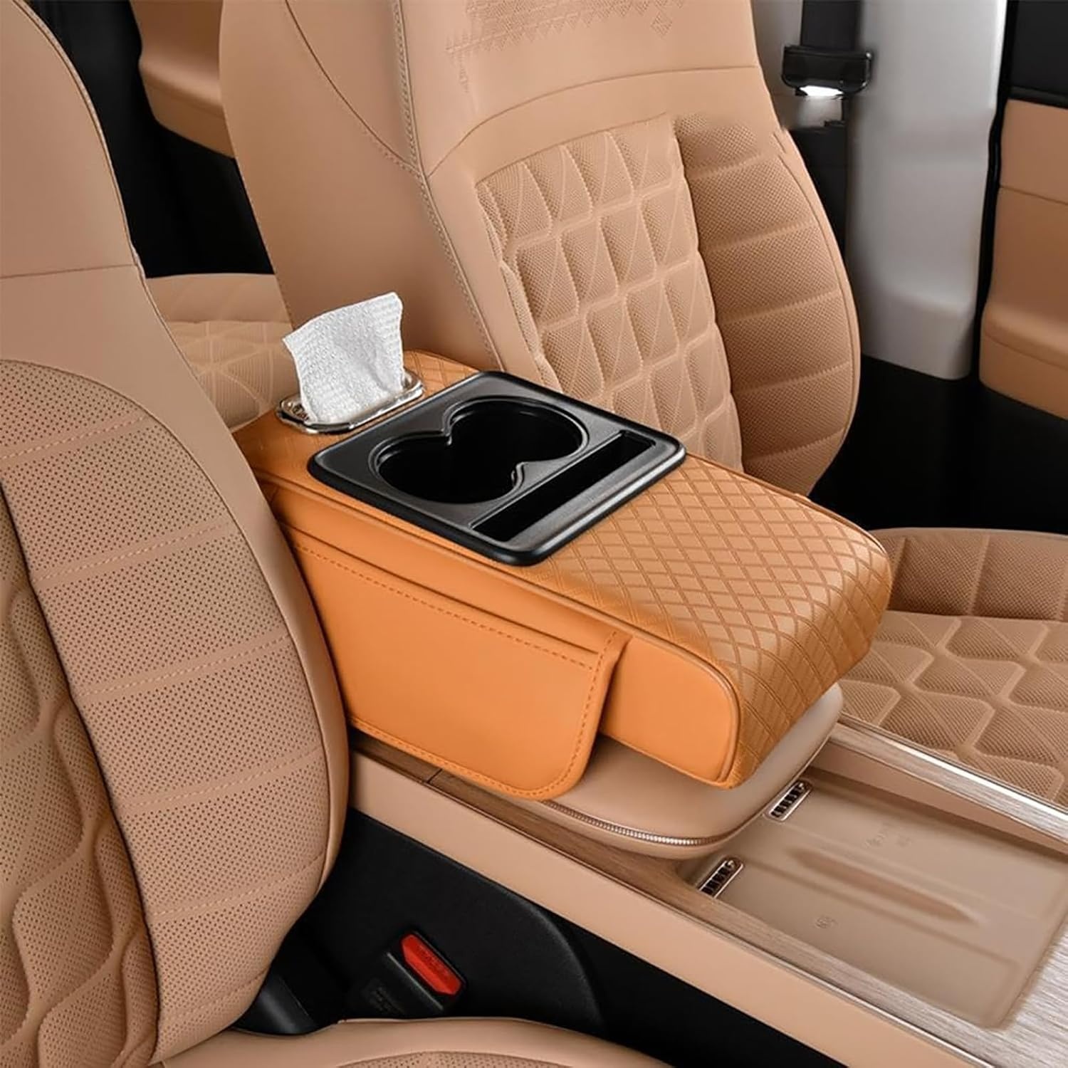 🔥Hot Sale 50% OFF🔥 Multifunctional PU Leather Car Armrest Box Mat