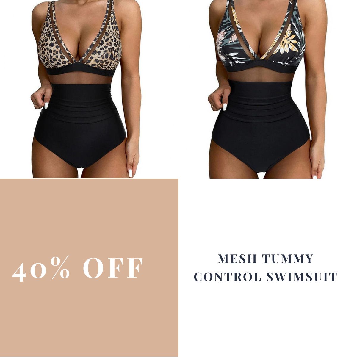 🩱Hot Sale 49% OFF👙Mesh Tummy Control Swimsuit