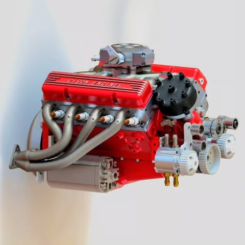 🔥BLACK FRIDAY BLOWOUT: Save 49%-Gasoline OHV V8 Small-block Engine Model Kits