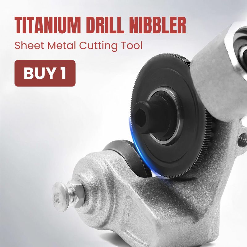 🔥 Limited 2026 Deal ⚙️Titanium Drill Nibbler – Sheet Metal Cutting Tool (50% OFF)