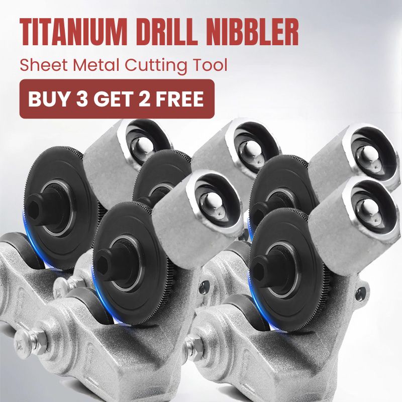 🔥 Limited 2026 Deal ⚙️Titanium Drill Nibbler – Sheet Metal Cutting Tool (50% OFF)