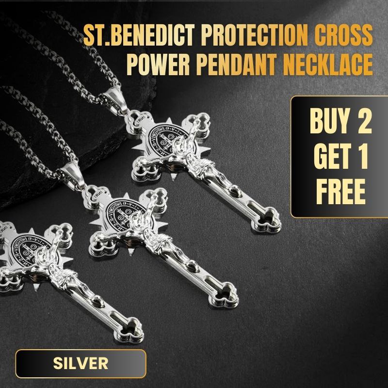 🙏 49% OFF🙏ST.Benedict Protection Cross Power Pendant Necklace