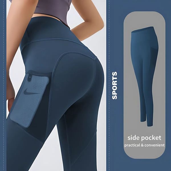 🔥Hot Sale 49% OFF🔥High Waisted Tummy Control Side Pocket Shaping Training Leggings