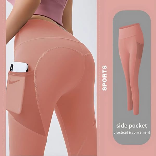🔥Hot Sale 49% OFF🔥High Waisted Tummy Control Side Pocket Shaping Training Leggings