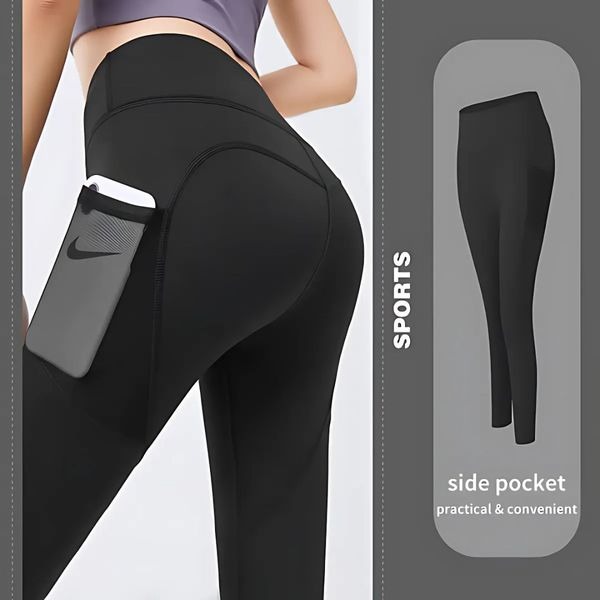 🔥Hot Sale 49% OFF🔥High Waisted Tummy Control Side Pocket Shaping Training Leggings