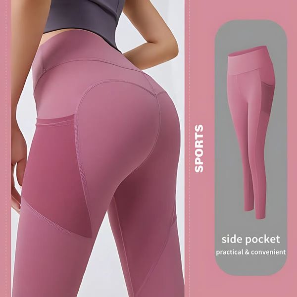 🔥Hot Sale 49% OFF🔥High Waisted Tummy Control Side Pocket Shaping Training Leggings