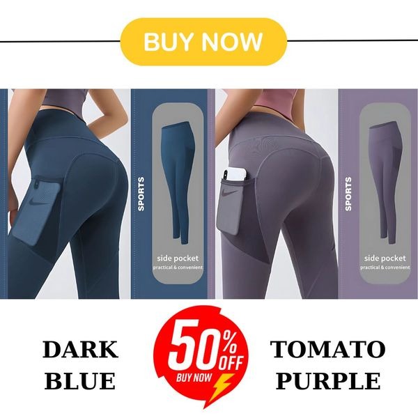 🔥Hot Sale 49% OFF🔥High Waisted Tummy Control Side Pocket Shaping Training Leggings