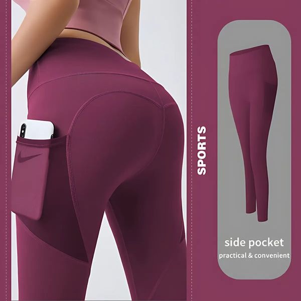 🔥Hot Sale 49% OFF🔥High Waisted Tummy Control Side Pocket Shaping Training Leggings