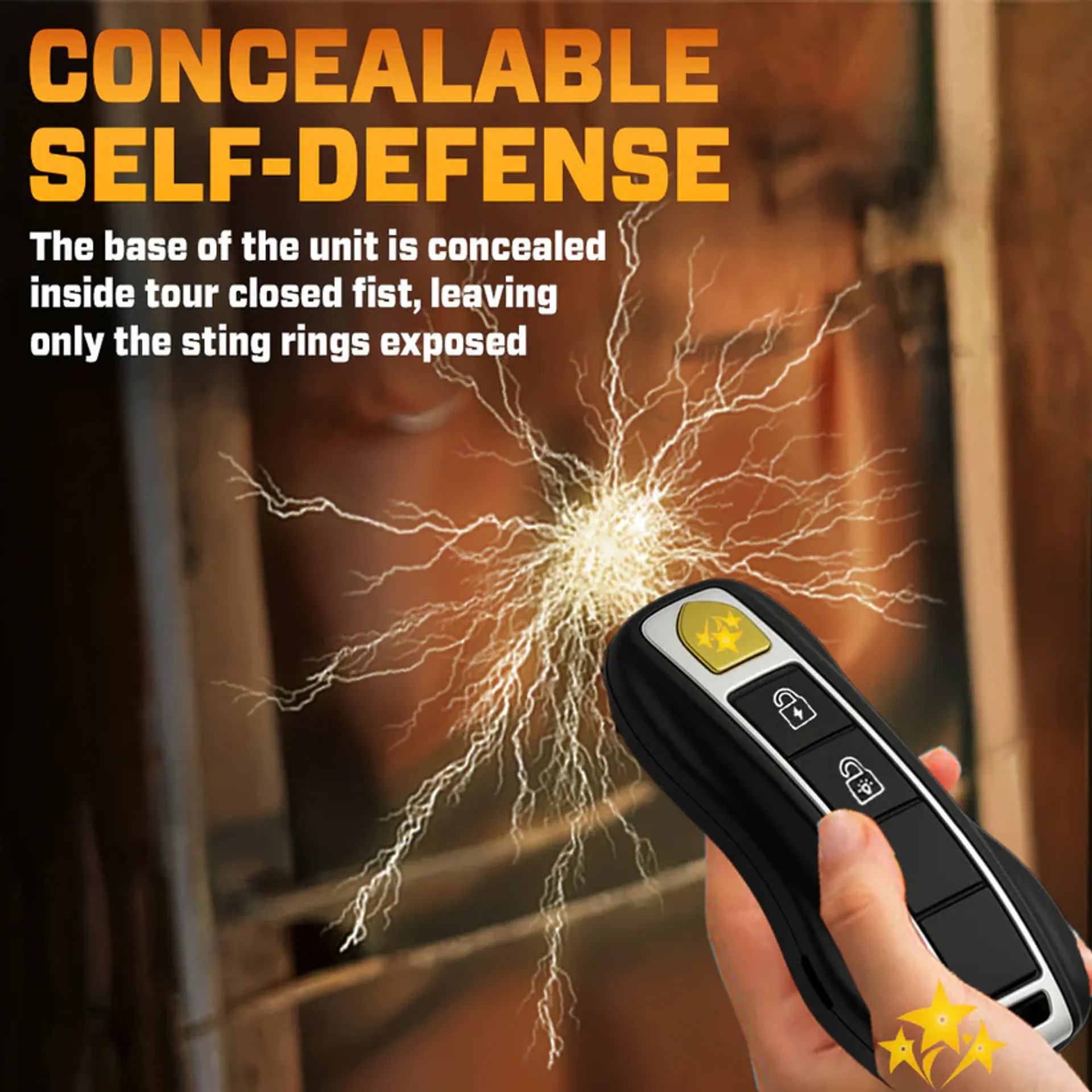 💥 2026 Mega Sale 70% OFF 🔥 VOLTAX V57 Hi-Tech Stun Flashlight Car Key ⚡ Smart Defense - Stay Safe