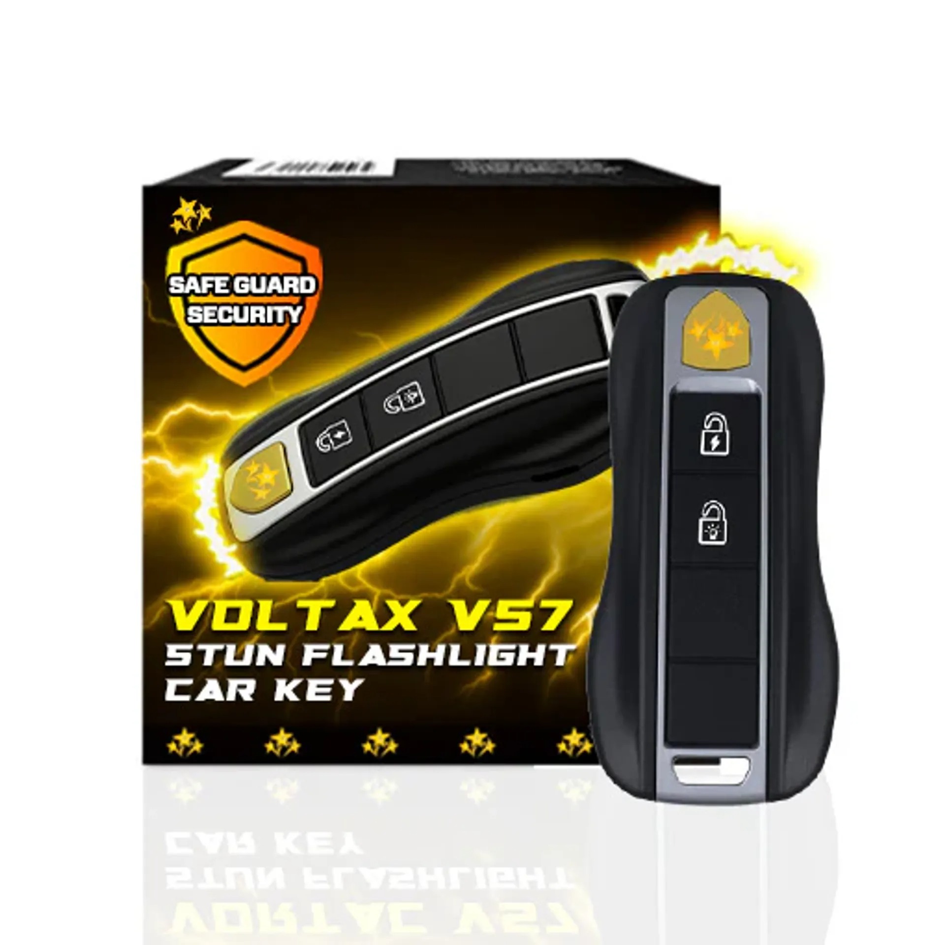 💥 2026 Mega Sale 70% OFF 🔥 VOLTAX V57 Hi-Tech Stun Flashlight Car Key ⚡ Smart Defense - Stay Safe