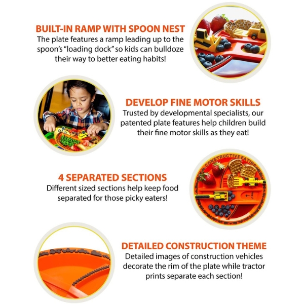 🔥LAST DAY 49% OFF - Creatively Kids Eating Plate and Utensils Set