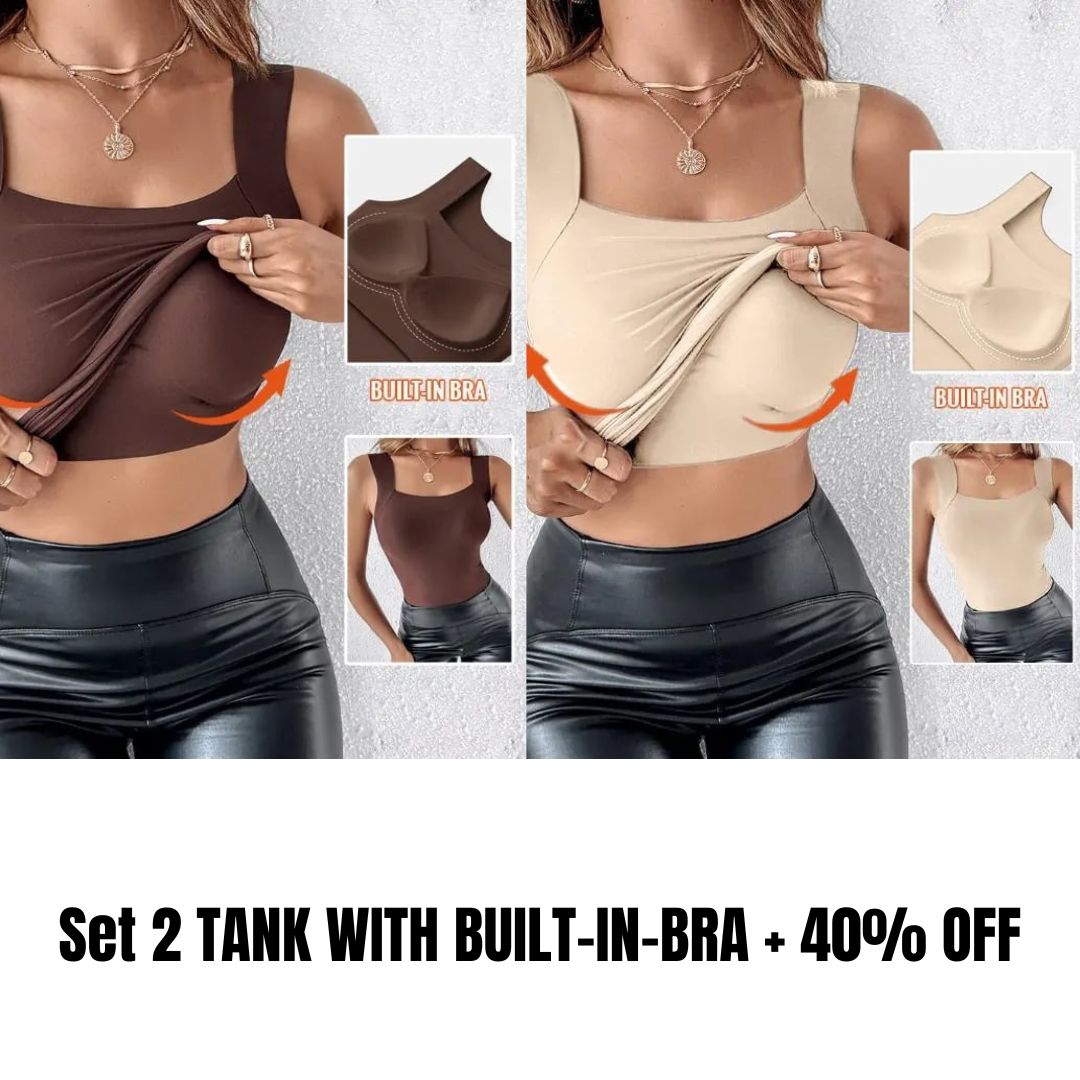 U Neck Shapewear Built-in Bra Tank ~ Flattering support with a seamless fit.