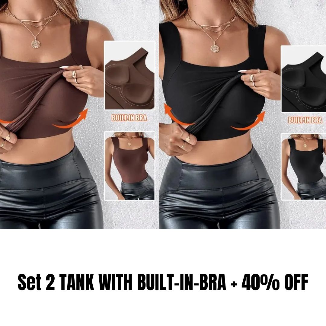 U Neck Shapewear Built-in Bra Tank ~ Flattering support with a seamless fit.