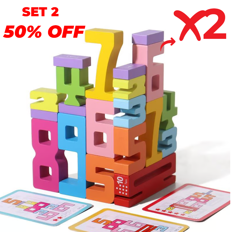 Wooden Number Building Block (1 Box)